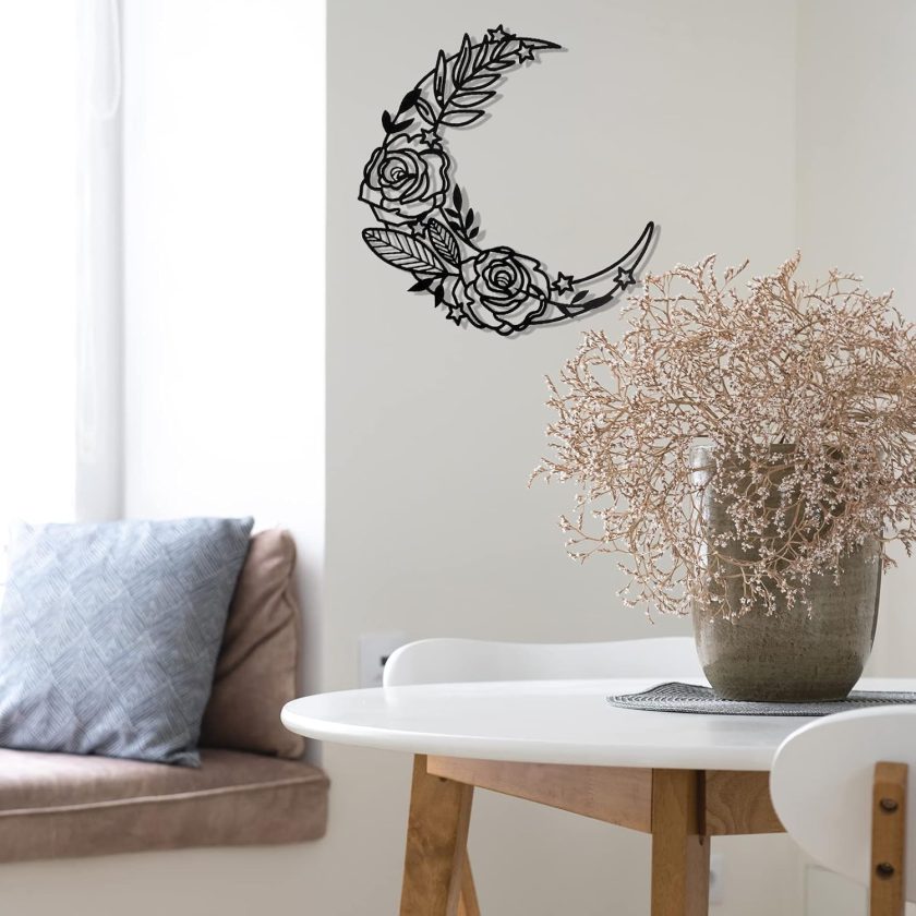 Mountain Range Metal Wall Art Decor Summit Rustic Wall Sign Forest Home Decor Sign Mountain Scene Art, 17.5 x 5.3 Inch(Black) - Image 2